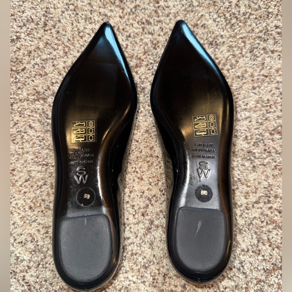 Stuart Weitzman Black Heels with Embellished Buckle - Picture 4 of 4